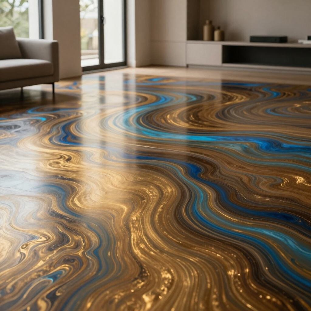 Decorative & metallic resin