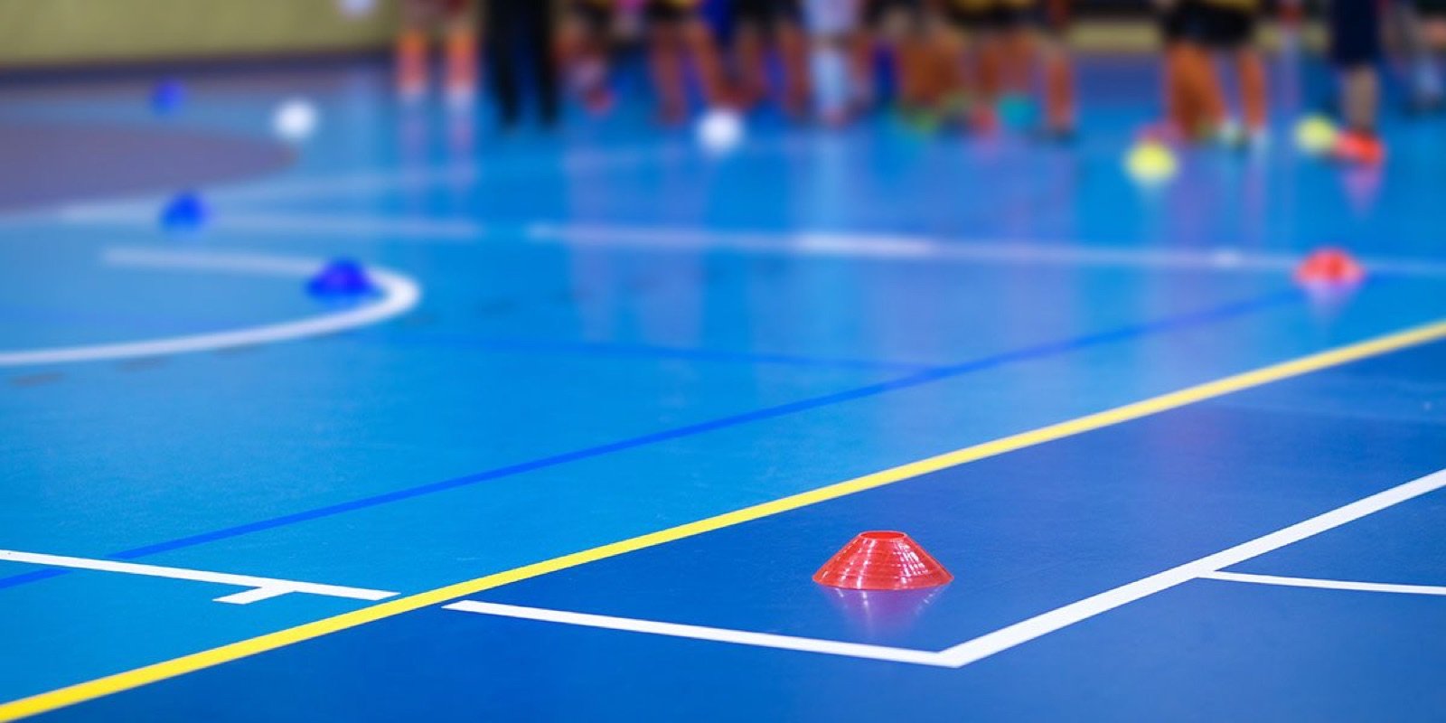 Sports training session on PU floor